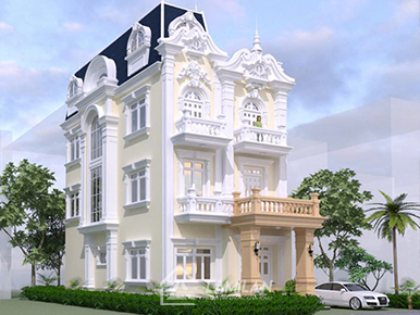THIẾT KẾ BIỆT THỰ 3 TẦNG 8X12M SANG TRỌNG