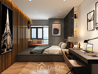 THIẾT KẾ CĂN HỘ CHUNG CƯ 45M2 2 PHÒNG NGỦ